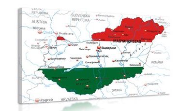 KÉP MAGYARORSZÁG TÉRKÉPE A ZÁSZLÓ SZÍNEIBEN - TÉRKÉPES KÉPEK - KÉPEK