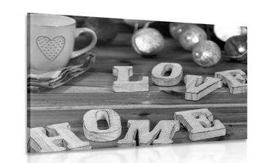 OBRAZ HARMONICKÝ DOMŮ V ČERNOBÍLÉM PROVEDENÍ - ČERNOBÍLÉ OBRAZY - OBRAZY