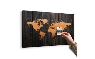 PARAFAKÉP NARANCSSÁRGA TÉRKÉP FA HÁTTÉREN - PARAFA KÉPEK - KÉPEK