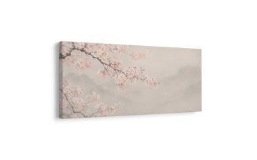 TABLEAU SUR TOILE – CERISIER EN FLEURS AUX TONS PASTEL - TABLEAUX DE FLEURS - TABLEAUX