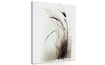CANVAS PRINT MINIMALISTIC DRY GRASS - PICTURES OF TREES AND LEAVES - PICTURES