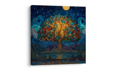OBRAZ MAGICKÁ NOC A STROM ŽIVOTA - OBRAZY STROMY ŽIVOTA - OBRAZY