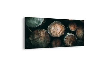 QUADRO SU TELA – TEXTURE NATURALE DEL LEGNO - QUADRI ALBERI E FOGLIE - STAMPE E QUADRI