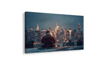 OBRAZ SANTA VE VELKOMĚSTĚ - VÁNOČNÍ A ZIMNÍ OBRAZY - OBRAZY