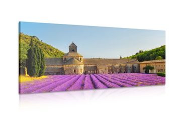 WANDBILD PROVENCE MIT LAVENDELFELDERN - BILDER VON STÄDTEN - BILDER