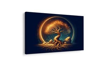 WANDBILD LEBENSBAUM IM GLANZ - BILDER BÄUME DES LEBENS - BILDER