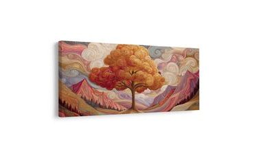 OBRAZ BAREVNÝ STROM ŽIVOTA S HORAMI - OBRAZY STROMY ŽIVOTA - OBRAZY