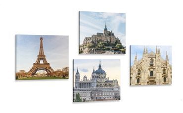 SET OBRAZŮ ZAJÍMAVOSTI Z RŮZNÝCH KOUTŮ SVĚTA - SESTAVY OBRAZŮ - OBRAZY