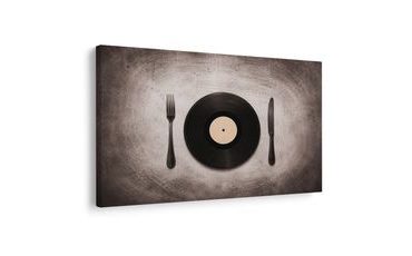 OBRAZ VINYL MEDZI PRÍBOROM - HUDOBNÉ OBRAZY - OBRAZY
