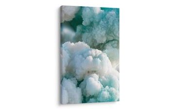 TABLEAU SUR TOILE – TEXTURE DÉLICATE DE MINÉRAL BLANC - IMAGES FORMES ABSTRAITES - TABLEAUX