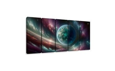 5-DÍLNÝ OBRAZ GALAXIE A PLANETA - OBRAZY GALAXIE - OBRAZY