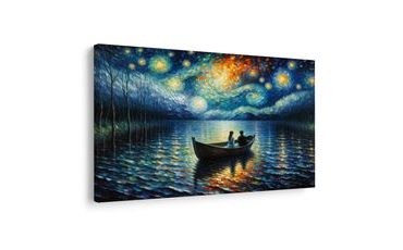OBRAZ ROMANTIKA POD HVĚZDNOU OBLOHOU - OBRAZY DO OBÝVACÍHO POKOJE - OBRAZY