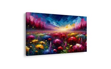 WANDBILD BLÜHENDE BLUMENWIESE - WANDBILDER FELDER UND WIESEN - BILDER