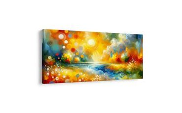 OBRAZ MODRÉ VLNY MEZI LOUKAMI - OBRAZY PŘÍRODY A KRAJINY - OBRAZY