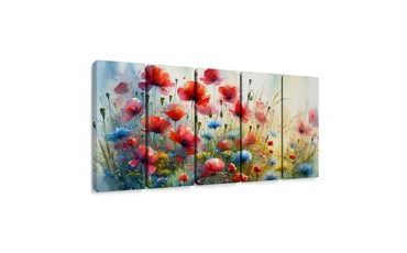 WANDBILD BLÜHENDE SOMMERWIESE - WANDBILDER FELDER UND WIESEN - BILDER