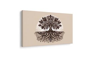 WANDBILD ELEGANTER BAUM DES LEBENS MIT WURZELN - BILDER BÄUME DES LEBENS - BILDER