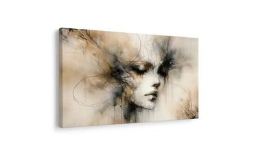 WANDBILD TRAUMHAFTES GESICHT IM NEBEL - WANDBILDER FRAUEN - BILDER