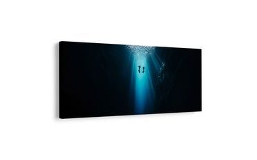 QUADRO SU TELA – IMMERSIONE NELL'ABISSO BLU - QUADRI MARE E SPIAGGIA - STAMPE E QUADRI