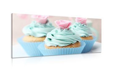 CANVAS PRINT COLORFUL SWEET CUPCAKES - PICTURES OF FOOD AND DRINKS - PICTURES