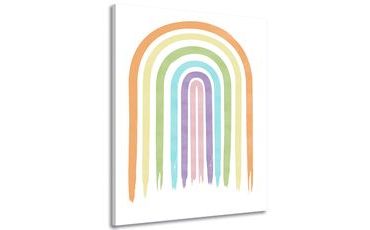 OBRAZ PASTELOVÁ DUHA MID-CENTURY - ABSTRAKTNÍ OBRAZY - OBRAZY