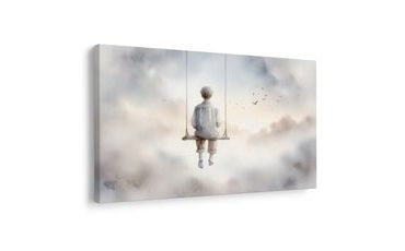 OBRAZ CHLAPEC NA HOUPAČCE - OBRAZY LIDÍ - OBRAZY