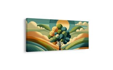 OBRAZ STROM ŽIVOTA A SLUNCE V HARMONII - OBRAZY STROMY A LISTY - OBRAZY