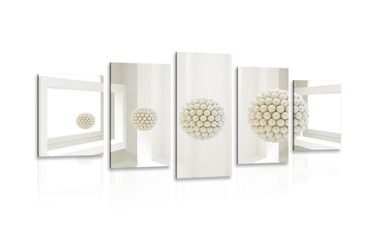 5-DÍLNÝ OBRAZ KULIČKY V PROSTORU - ABSTRAKTNÍ OBRAZY - OBRAZY