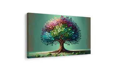 OBRAZ STROM ŽIVOTA DUHA NA VĚTVÍCH - OBRAZY STROMY ŽIVOTA - OBRAZY