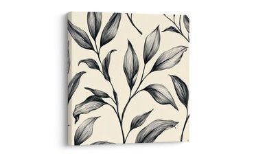 TABLEAU SUR TOILE – BRINDILLES MINIMALISTES AUX FEUILLES - TABLEAUX ARBRES ET FEUILLES - TABLEAUX
