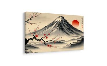 WANDBILD JAPANISCHE LANDSCHAFT - BILDER VON BERGEN - BILDER