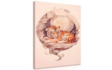 CANVAS PRINT DREAMY TIGER - DREAMY LITTLE ANIMALS - PICTURES