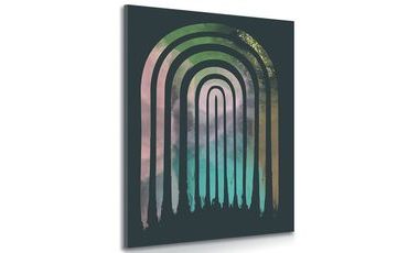 OBRAZ STREET ART DUHA MID-CENTURY - ABSTRAKTNÍ OBRAZY - OBRAZY