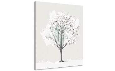 WANDBILD MINIMALISTISCHER BAUM IM WINTER - BILDER BÄUME UND LAUB - BILDER
