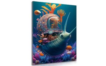 OBRAZ SURREALISTYCZNY ŚLIMAK - OBRAZY PODWODNY ŚWIAT - OBRAZY