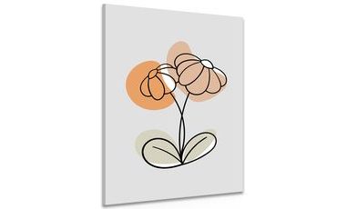 WANDBILD MINIMALISTISCHE BLUME NO1 - BILDER BLUMEN - BILDER