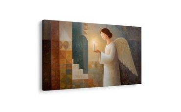 ŚWIĄTECZNY OBRAZ ANIOŁ STRÓŻ - OBRAZY ŚWIĄTECZNE I ZIMOWE - OBRAZY