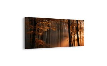 TABLEAU SUR TOILE – RAYONS DE SOLEIL EN AUTOMNE - TABLEAUX FORÊT - TABLEAUX