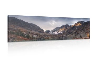 CANVAS PRINT MAJESTIC MOUNTAINS WITH A LAKE - PICTURES OF NATURE AND LANDSCAPE - PICTURES