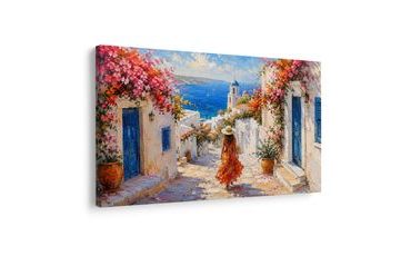 WANDBILD SOMMERLICHE GASSE ZUM MEER - BILDER MEER UND STRAND - BILDER