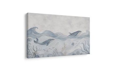 WANDBILD WALE IM RUHIGEN MEER - WANDBILDER WALE - BILDER