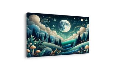 WANDBILD WALDLANDSCHAFT UNTER STERNEN - BILDER WALD - BILDER