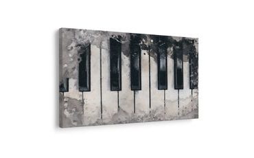 WANDBILD KLAVIERKLÄNGE IM NEBEL - MUSIKBILDER - BILDER