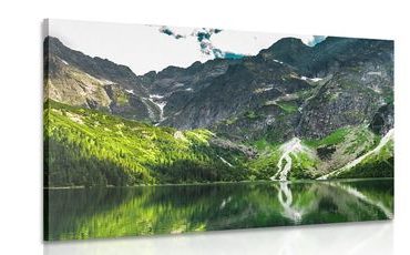 QUADRO LAGO MORKSKE OKO NEI TATRA - QUADRI DI NATURA E PAESAGGIO - QUADRI