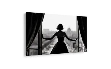 KÉP NŐ SZILUETTJE AZ ABLAKNÁL - NŐKET ÁBRÁZOLÓ KÉPEK - KÉPEK