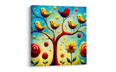 WANDBILD BLUMEN UND LEBENSBAUM - BILDER BÄUME DES LEBENS - BILDER