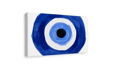 WANDBILD BLAUES AUGE IN KREISEN - WANDBILDER NACH MOTIV - BILDER