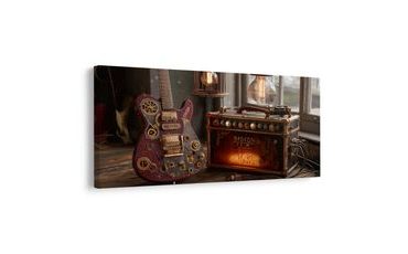 SLIKA VINTAGE GITARA S POJAČALOM - GLAZBENE SLIKE - SLIKE