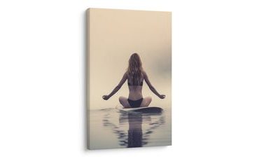 QUADRO SU TELA – ARMONIA TRANQUILLA SULL'ACQUA - QUADRI DI DONNE - STAMPE E QUADRI