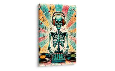 OBRAZ BAREVNÝ KOSTLIVEC DJ - OBRAZY DO STUDENTSKÉHO POKOJE - OBRAZY