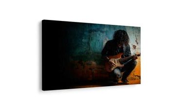 SLIKA GITARIST U TAMNOJ ATMOSFERI - GLAZBENE SLIKE - SLIKE